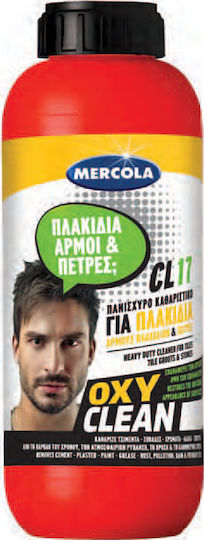 Mercola CL 17 Oxy Clean Καθαριστικό Μπογιάς Κατάλληλο για Αρμούς, Πέτρα, Πλακάκια & Δάπεδα 1lt 5004