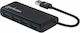Manhattan IUSB3-HUB4M USB 3.2 Hub with 4 Ports with USB-A Connection
