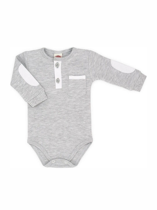 Makoma Baby Bodysuit Set Long-Sleeved Gray