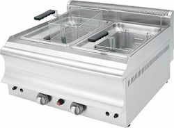 Visvardis Фритюрница Газ Двойна 18кВт Капацитет 2x15л 75x70x32см Catrine FG 15+15