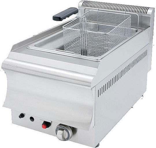 Visvardis Fryer Gas 12kW Capacity 20lt 40x90x32cm Catrine FG 20