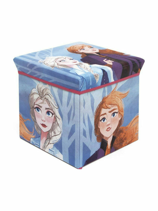 Disney Παιδικό Σκαμπό με Αποθηκευτικό Χώρο Πτυσσόμενο από Ύφασμα Frozen 2 Πολύχρωμο 30x30x30cm