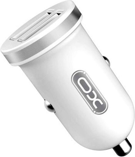 XO CC-18 Зарядно за кола 2.1Спецификация с Портове: 2xUSB Бял Цвят
