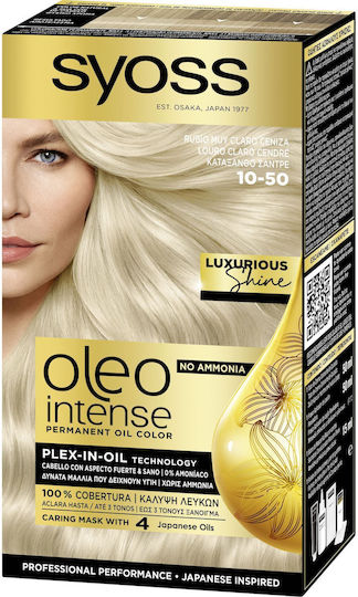 Syoss Oleo Intense Βαφή Μαλλιών Χωρίς Αμμωνία 10-50 Κατάξανθο Σαντρε 50ml