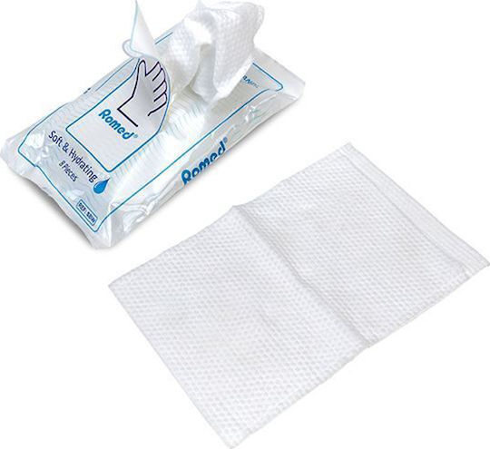 Romed Soft & Hydrating Cleansing Glove for Hands Face & Body Bedridden / Patients 8 Pieces