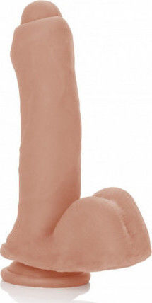 Calexotics Uncut Emperor Glass Dildo with Balls and Suction Cup Flesh 17cm