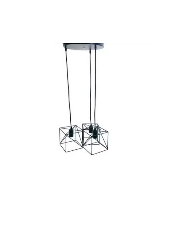 Stimeno Pendant Light Black 22.5x125x125cm