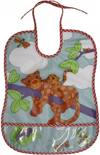 Lorelli Tigers Σαλιάρα Πλαστική με Κορδόνι & Τσέπη Πολύχρωμη
