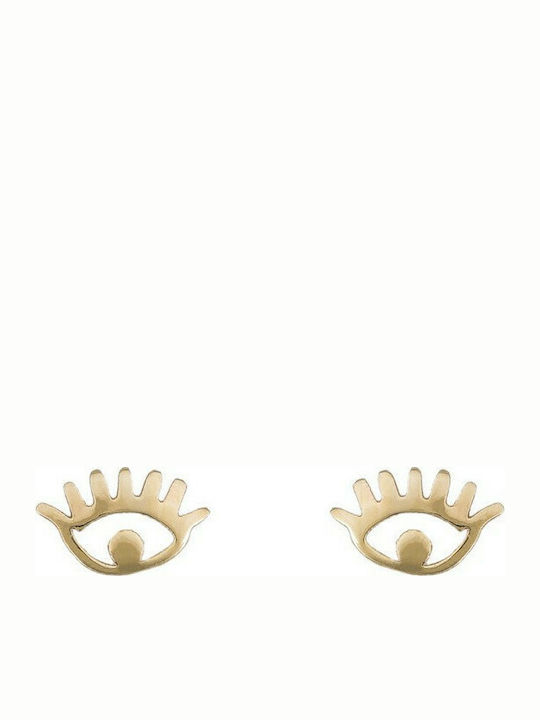 Children's gold earrings K14 peepers 036064 036064 Gold 14 Carat Gold