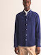 Gant Men's Shirt Long Sleeve Linen Navy Blue