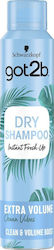 Schwarzkopf Got2b Instant Fresh-Up Dry Shampoos Volume for All Hair Types 200ml