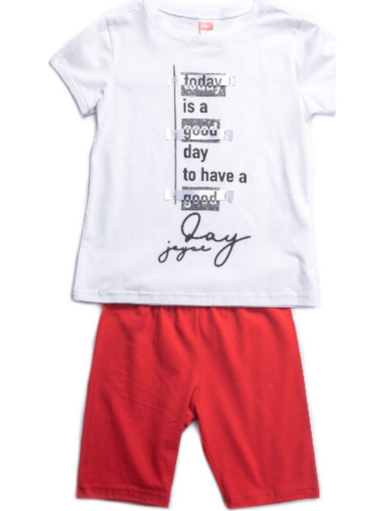 Joyce Kids Set with Shorts Summer 2pcs White