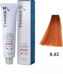 Faipa Three Colore Cream Color Hair Dye 9.43 Blonde Very Light Bronze Gold 120ml