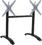 HomeMarkt Klappbar Tischständer aus Aluminium Geeignet für Tabelle mit Regulator in Schwarz Farbe 84x60x73cm 1Stück