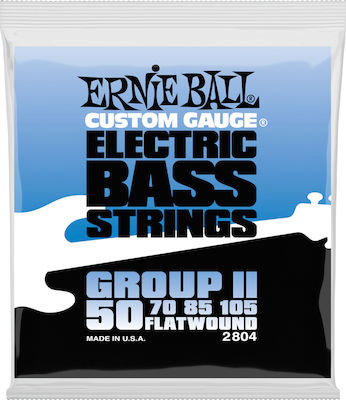 Ernie Ball Set Rostfreier Stahl Saiten für Bass Flatwound Gruppe II 50 - 105"