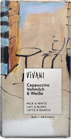 Vivani Milk & White Βιολογικό Προϊόν Σοκολάτα Ανάμεικτη με Cappuccino 100gr