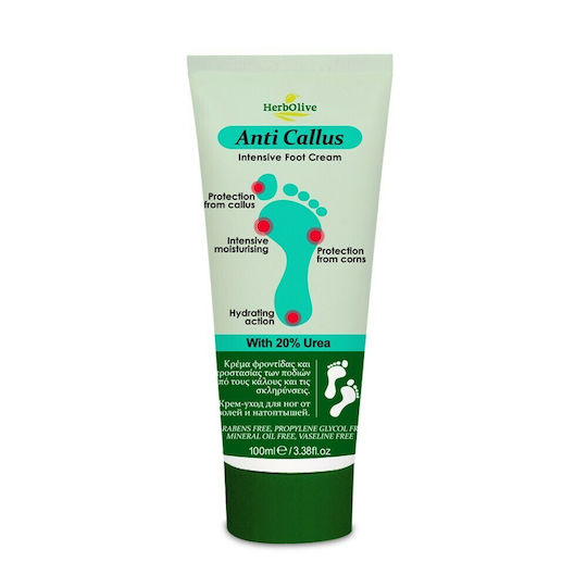 Madis Herbolive Corns and Calluses and Cracked Heel Cream with 20 Urea 100ml