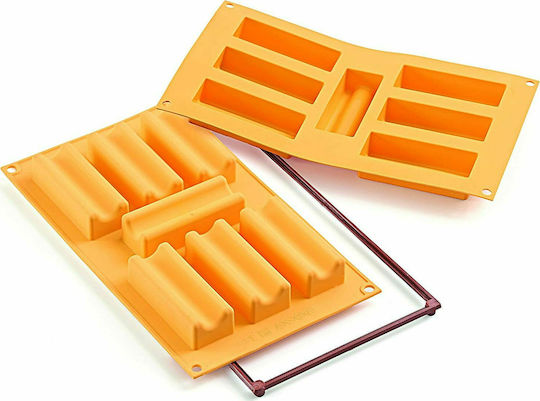 Silikomart No Coating Silicone Chocolates 7 Cups Baking Pan Marsigliese Sf114 9.5x3.5x2.5cm