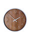 Wall Clock Wooden Brown Ø25cm