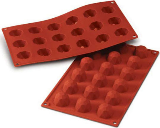Silikomart No Coating Silicone Chocolates 18 Cups Baking Pan Sf048 Diamante