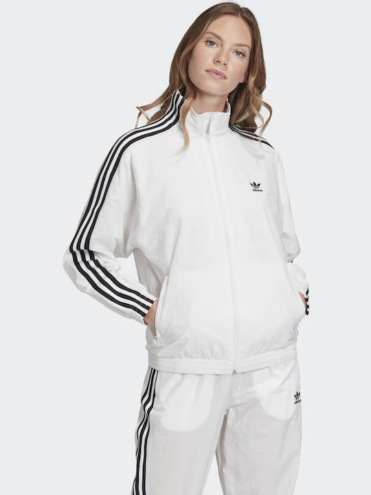 Adidas Γυναικείο Αθλητικό Μπουφάν Λευκό