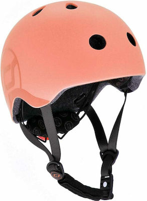 Scoot & Ride Παιδικό Κράνος για Ποδήλατο & Πατίνι Πορτοκαλί με Ενσωματωμένο Φωτάκι LED