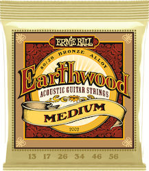 Ernie Ball Set of 80/20 Bronze Strings for Acoustic Guitar Earthwood 80/20 Bronze Medium 13 - 56"