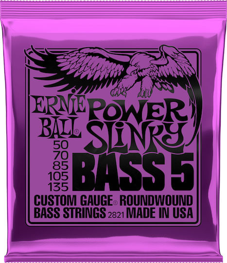 Ernie Ball Slinky Bass 5-String Set of Nickel Wound Bass Strings 50 - 135 Inches Power