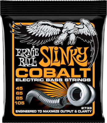 Ernie Ball Set of Cobalt Strings for Bass Slinky Cobalt Bass Hybrid 45 - 105"