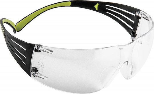 3M Securefit Sf401af Safety Glasses with Transparent Lenses Uu001467842