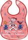 Laken Piratikis Waterproof Bib Plastic with Button & Pocket Red YBPR