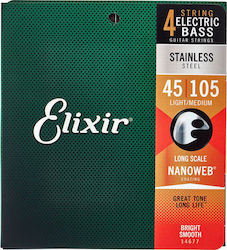 Elixir Set of Steel Strings for Bass Stainless Steel 45 - 105"