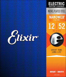 Elixir Set of Nickel Wound Strings for Electric Guitar Nanoweb