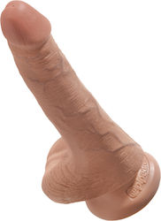 King Cock Realistisches Dildo mit Hoden und Sau...