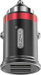 Ezra Car Charger Black CR03 Total Intensity 2.4A with Ports: 2xUSB