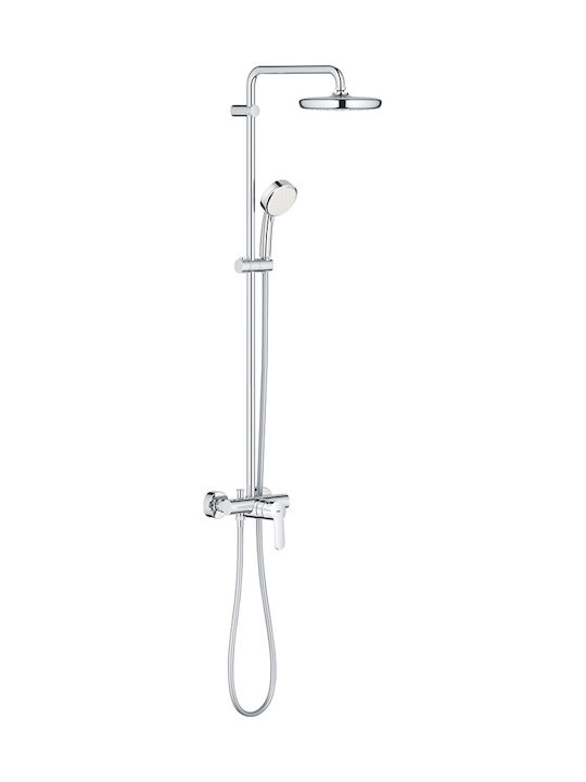 Grohe Tempesta Cosmo 210 Shower Column with Bathtub Mixer 112.8cm Silver