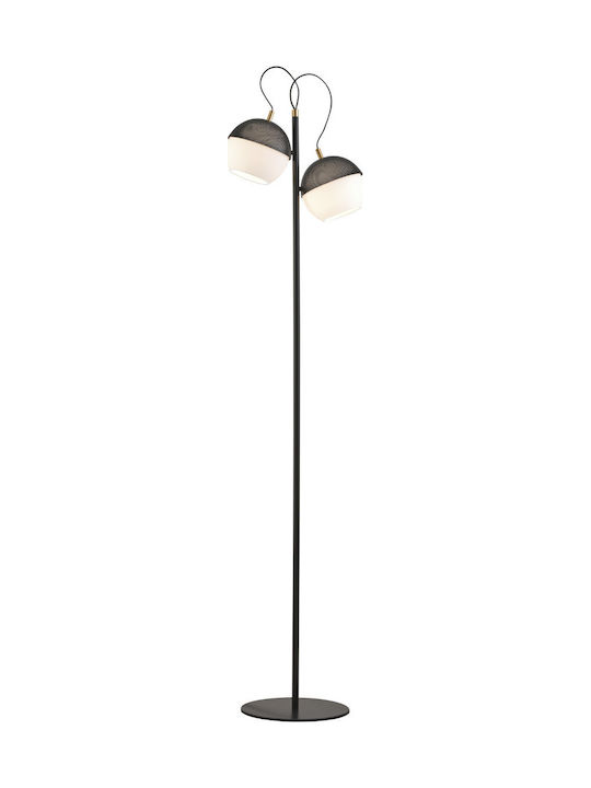 Viokef Brody Floor Lamp H175xW40cm. with Socket for Bulb E27 Black