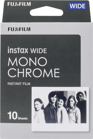 Fujifilm B&W/Monochrome Instax Wide Instant Film (10 Exposures) Monochrome
