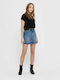 Only Denim High Waist Skirt in Blue color