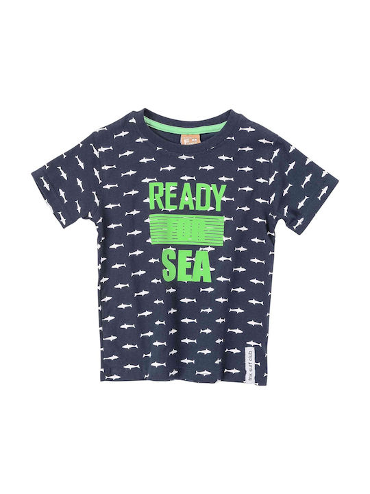 Funky Kids T-shirt Navy Blue