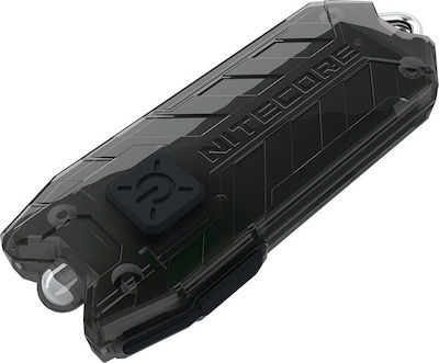 NiteCore Wiederaufladbar Schlüsselanhängerlampe LED Wasserdicht IP65 mit maximaler Helligkeit 55lm Tube V2.0 Eingebettet Schwarz 9110101003