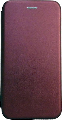 Synthetic Leather Book Burgundy (Galaxy A40)