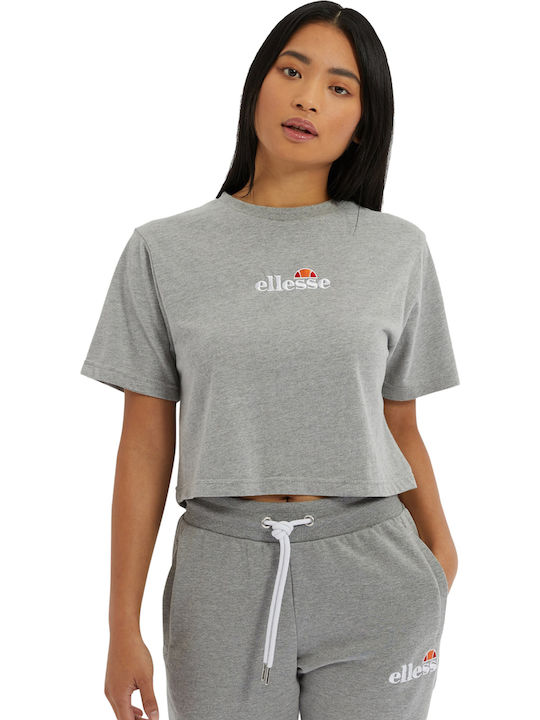 Fireball Women's Athletic Crop Top Short Sleeve Gray