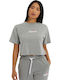 Fireball Women's Athletic Crop Top Short Sleeve Gray