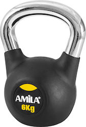 AMILA Kettlebell от Гума 6кг Черен