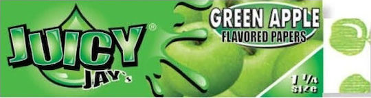 Juicy Jays Green Apple Χαρτάκια Στριφτού Τσιγάρου 1+1/4 Αρωματικά 32 φύλλα 1τμχ