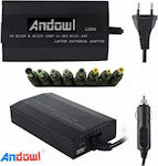 Andowl Universal Încărcător Laptop 120W 24V cu Cablu de Alimentare Detasabil și cu set de mufe