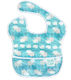 Bumkins Whales Away Waterproof Bib Plastic with Hoop & Loop Fastener & Pocket Multicolored for 6 m+