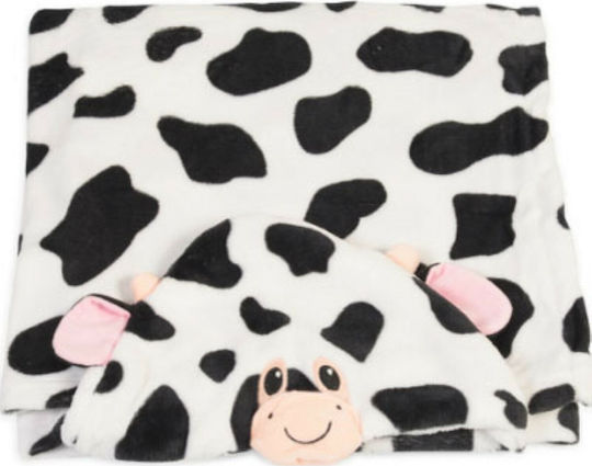 Cangaroo Κουβέρτα Κούνιας Animal Fleece Λευκή 90x130εκ.