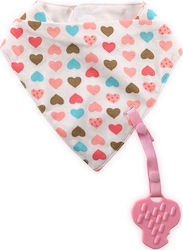 Lorelli Pink Hearts Bandana Stoff mit Taste Rosa